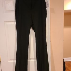 Ellen Tracy Flat Front Black Pinstripe Slacks